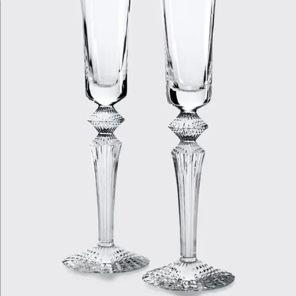 Baccarat crystal champagne flutes. 1 set. Reasonable offers entertained. - Picture 2 of 2